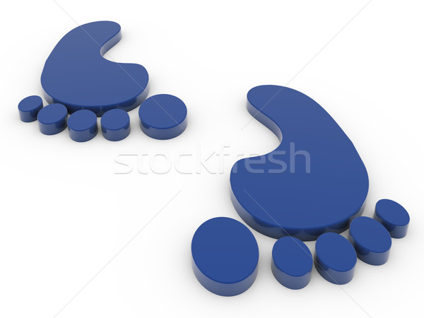 3d footprints Stock photo © nasirkhan