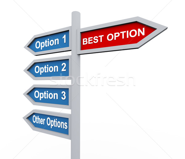 3d road sign best option to select Stock photo © nasirkhan