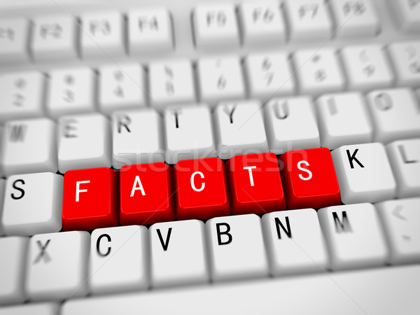 3d keyboard - word facts Stock photo © nasirkhan