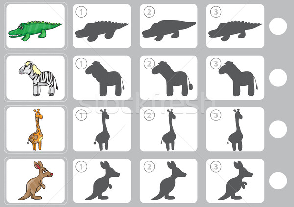 Match shadow - Worksheet for education Stock photo © Natali_Brill