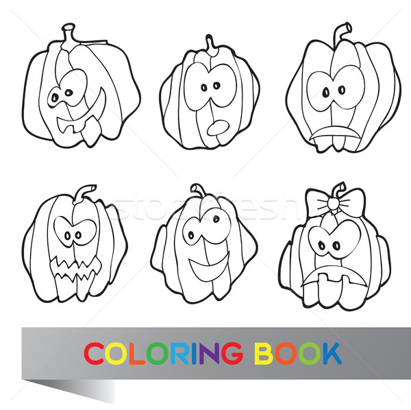 Halloween Libro Da Colorare Zucche Texture Party Design Illustrazione Vettoriale C Natallia Krechka Natali Brill 7678567 Stockfresh