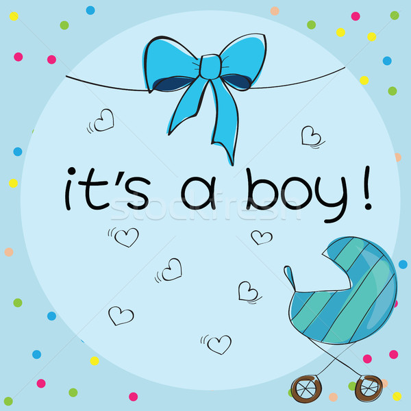 Baby card - Its a boy theme  Stock photo © Natali_Brill