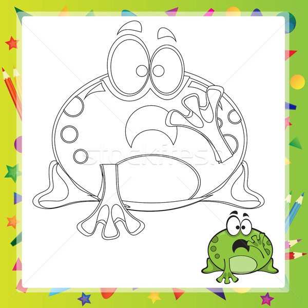 illustration of Cartoon frog Stock photo © Natali_Brill