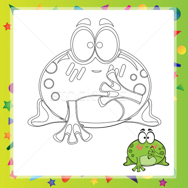 illustration of Cartoon frog Stock photo © Natali_Brill