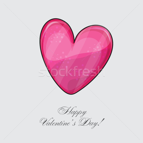 Rouge coeur classique saint valentin carte couple [[stock_photo]] © Natali_Brill