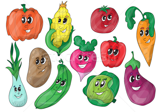Grappig cartoon groenten vector clip art Stockfoto © Natali_Brill