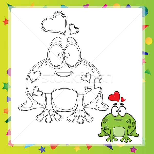 illustration of Cartoon frog Stock photo © Natali_Brill