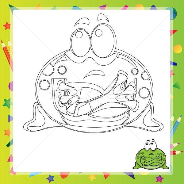 illustration of Cartoon frog Stock photo © Natali_Brill