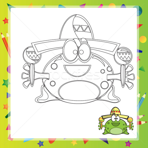 Stock photo: illustration of Cartoon frog