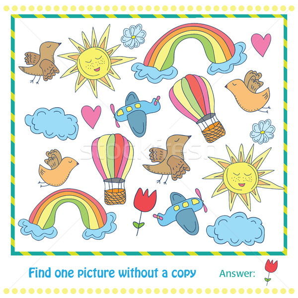 Illustration Educational Game for Children - find picture withuot copy Stock photo © Natali_Brill