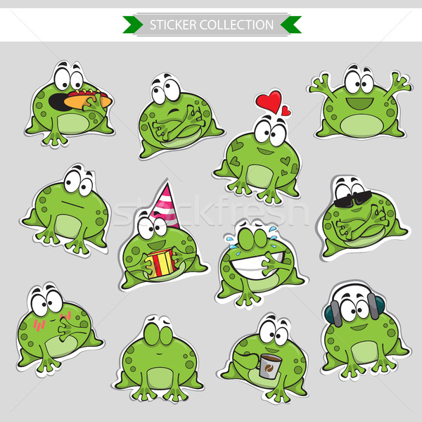 Frog Vector stickers Stock photo © Natali_Brill