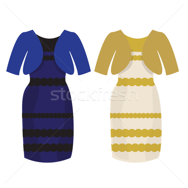 Puzzle what color of dress white and  gold or black blue Stock photo © Natali_Brill
