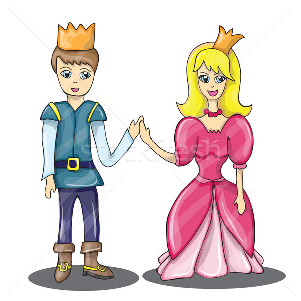 Prins prinses liefde cartoon vector vrouw Stockfoto © Natali_Brill