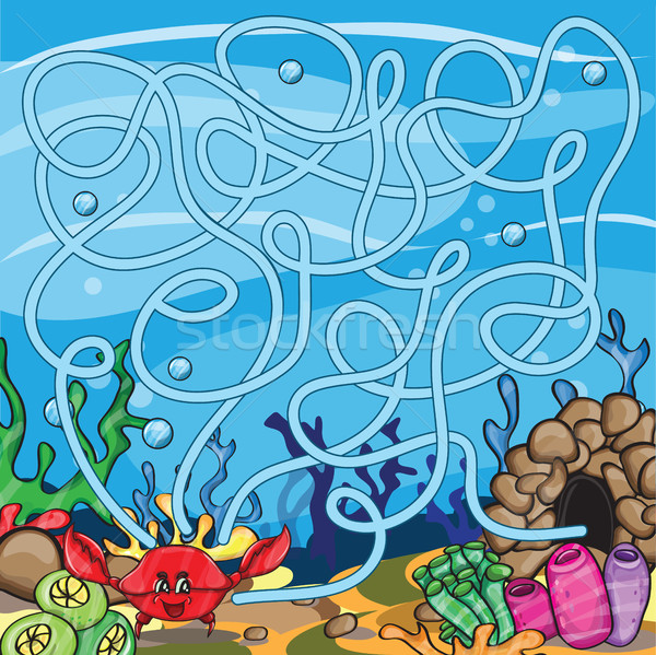 Puzzle for kids - marine life Stock photo © Natali_Brill