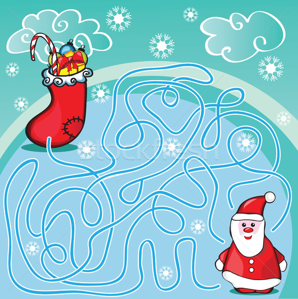 Maze game or activity page for kids Stock photo © Natali_Brill