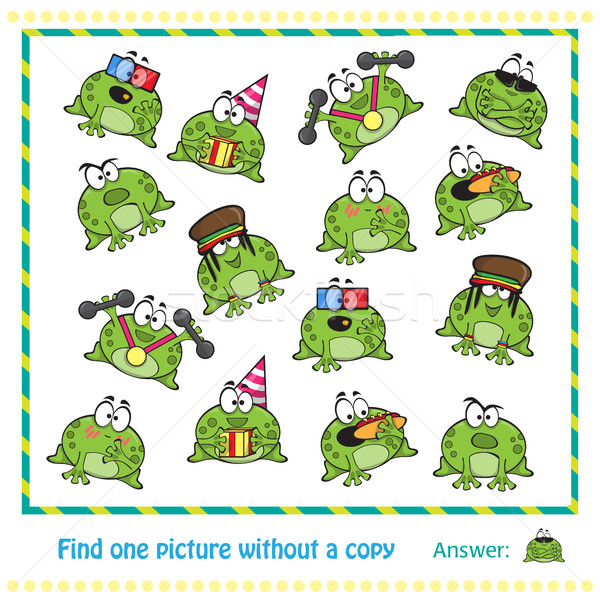 Emotional cute frogs Stock photo © Natali_Brill