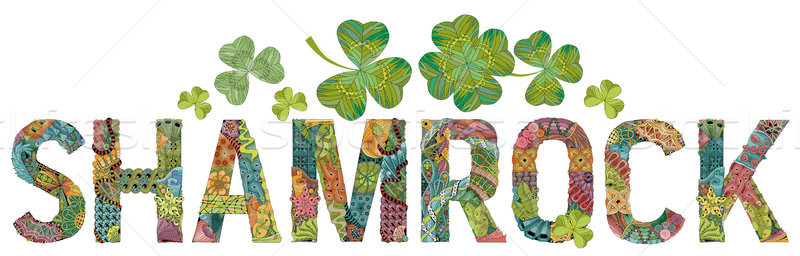 Parola shamrock vettore decorativo oggetto arte Foto d'archivio © Natalia_1947