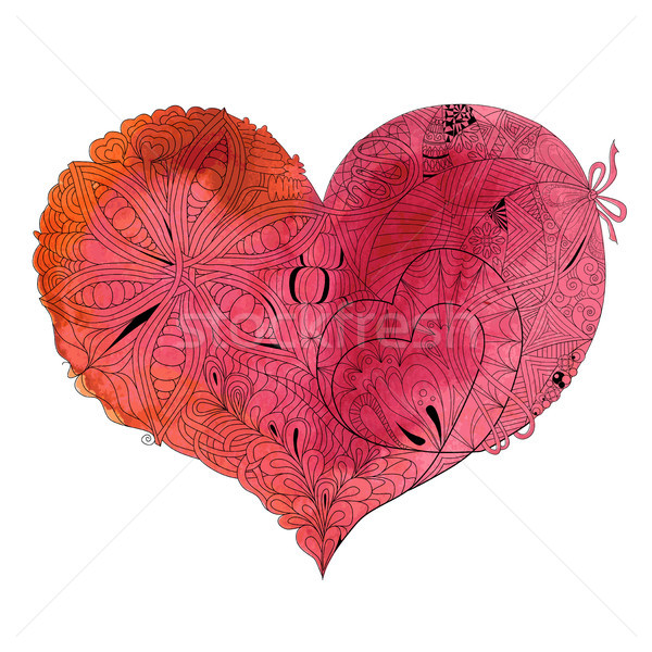 Sketchy Doodle Heart Illustration Stock photo © Natalia_1947