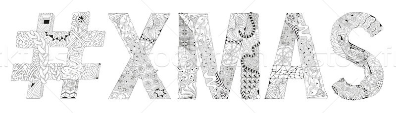 Abbreviazione natale vettore decorativo oggetto arte Foto d'archivio © Natalia_1947