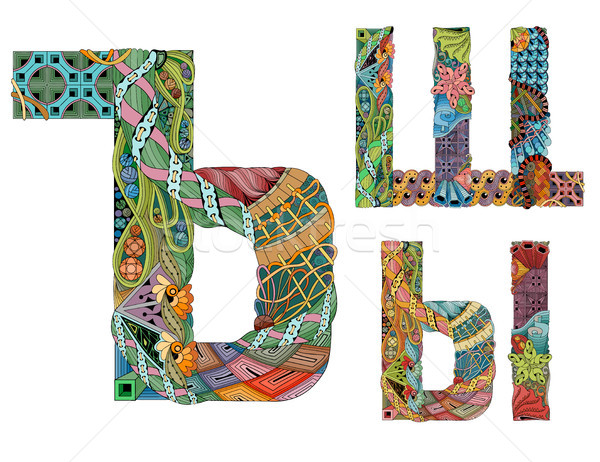 Russian cyrillic letter. Vector decorative zentangle object Stock photo © Natalia_1947