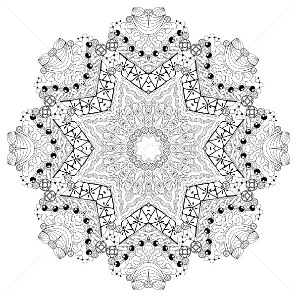 Hand drawn zentangle mandala for coloring page. Stock photo © Natalia_1947