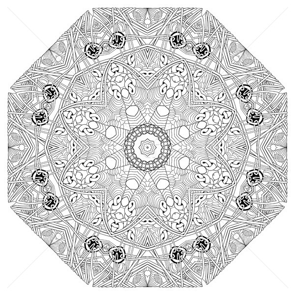 Hand drawn zentangle mandala for coloring page. Stock photo © Natalia_1947