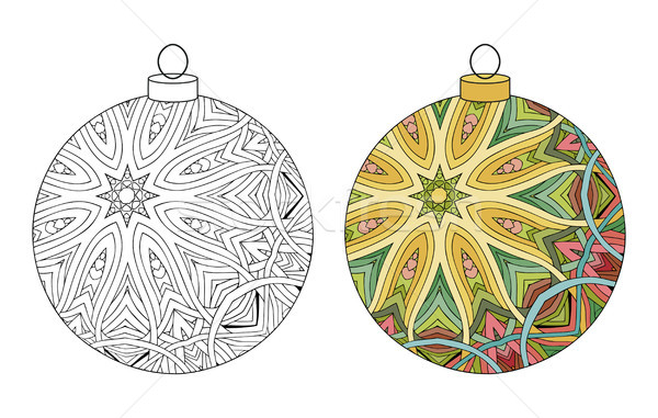 Download Zentangle stylized Christmas decorations. Hand Drawn lace ...