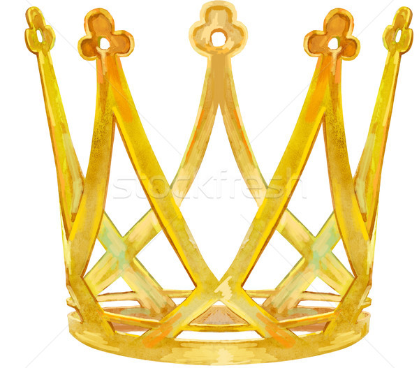 Watercolor golden crown Princess Stock photo © Natalia_1947