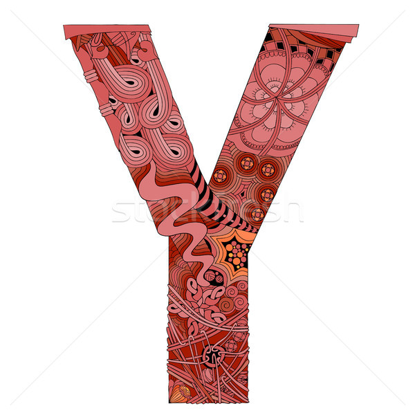 Letter Y zentangle. Vector decorative object Stock photo © Natalia_1947