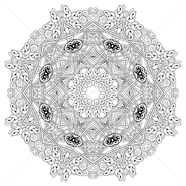 Hand drawn zentangle mandala for coloring page. Stock photo © Natalia_1947