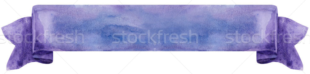 Wasserfarbe violett Band Illustration Flagge Stock foto © Natalia_1947