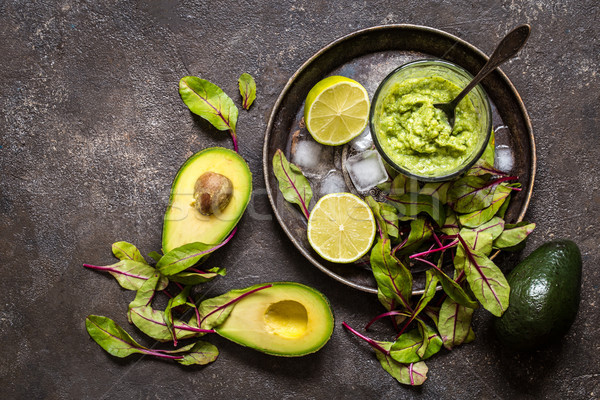 Smoothie of avocado and lime greens, healthy food, healthy life Stock photo © Natalya_Maiorova
