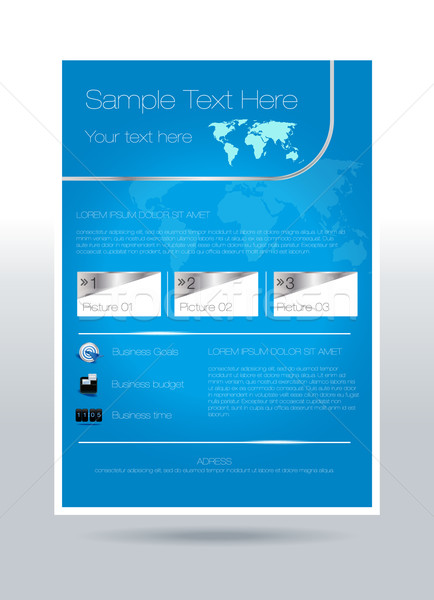 Business flyer ontwerp communie water abstract Stockfoto © Natashasha