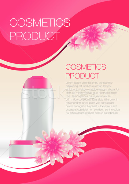 Cosmetische flyer communie container business Stockfoto © Natashasha