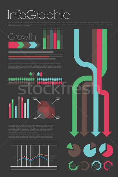 Zdjęcia stock: Kolorowy · elementy · odizolowany · ciemne · papieru