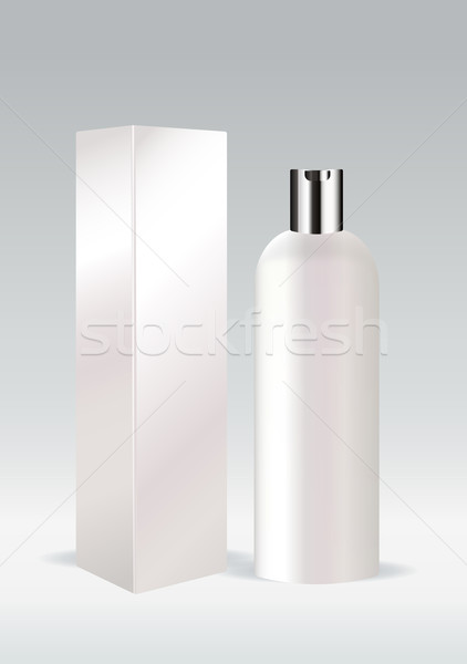 Witte cosmetische fles geïsoleerd gezicht gezondheid Stockfoto © Natashasha