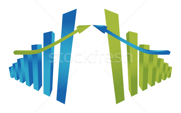 Colorful three dimensional chart Stock photo © Natashasha