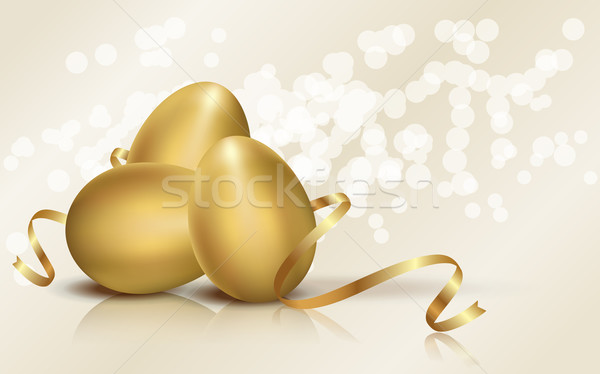 Golden Easter eggs Stock photo © Natashasha