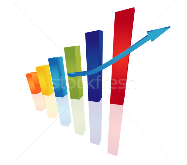 Colorful three dimensional chart Stock photo © Natashasha