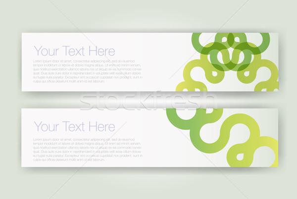 Abstract banners geïsoleerd textuur web groene Stockfoto © Natashasha