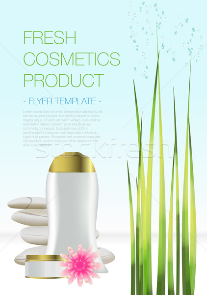 Schoonheid cosmetische flyer communie container Stockfoto © Natashasha