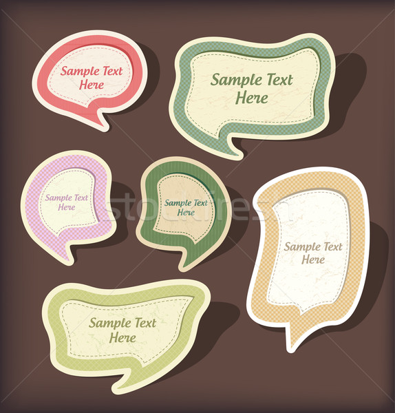 Stock photo: Speech bubbles vector scrapbook set