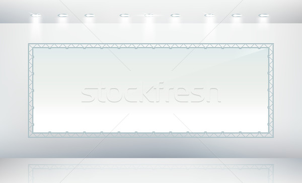 Billboard metaal frame business weg licht Stockfoto © Natashasha