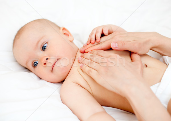 Stockfoto: Baby · massage · masseuse · weinig