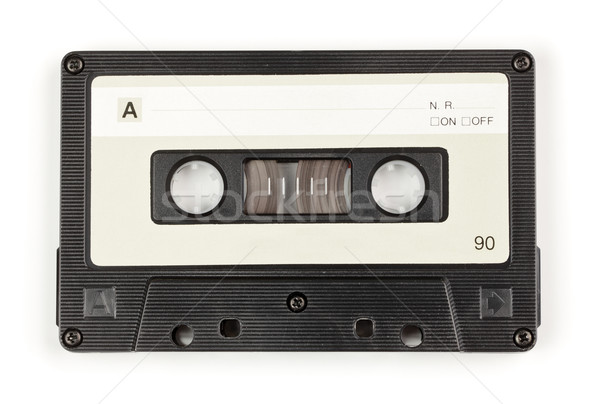 Audio taśmy vintage zwarty kaseta biały Zdjęcia stock © naumoid