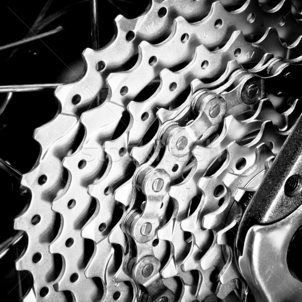 Rear MTB cassette with chain Stock photo © naumoid