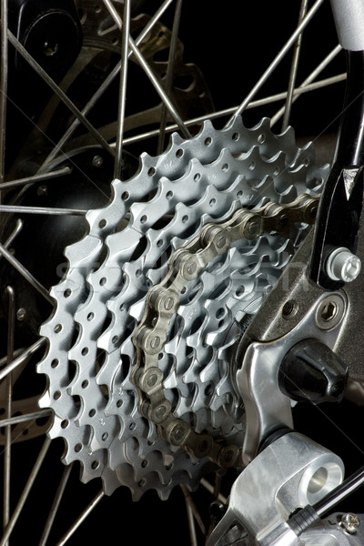 Rear MTB cassette with chain Stock photo © naumoid