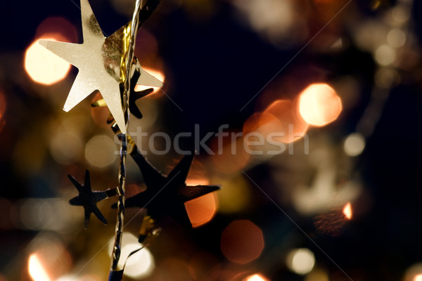 Natal decoração turva luzes luz casa Foto stock © naumoid