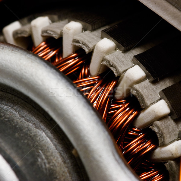 Bent elektromos motor közelkép szelektív fókusz ipar Stock fotó © naumoid