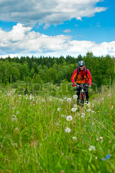 Cross-country biker Stock photo © naumoid